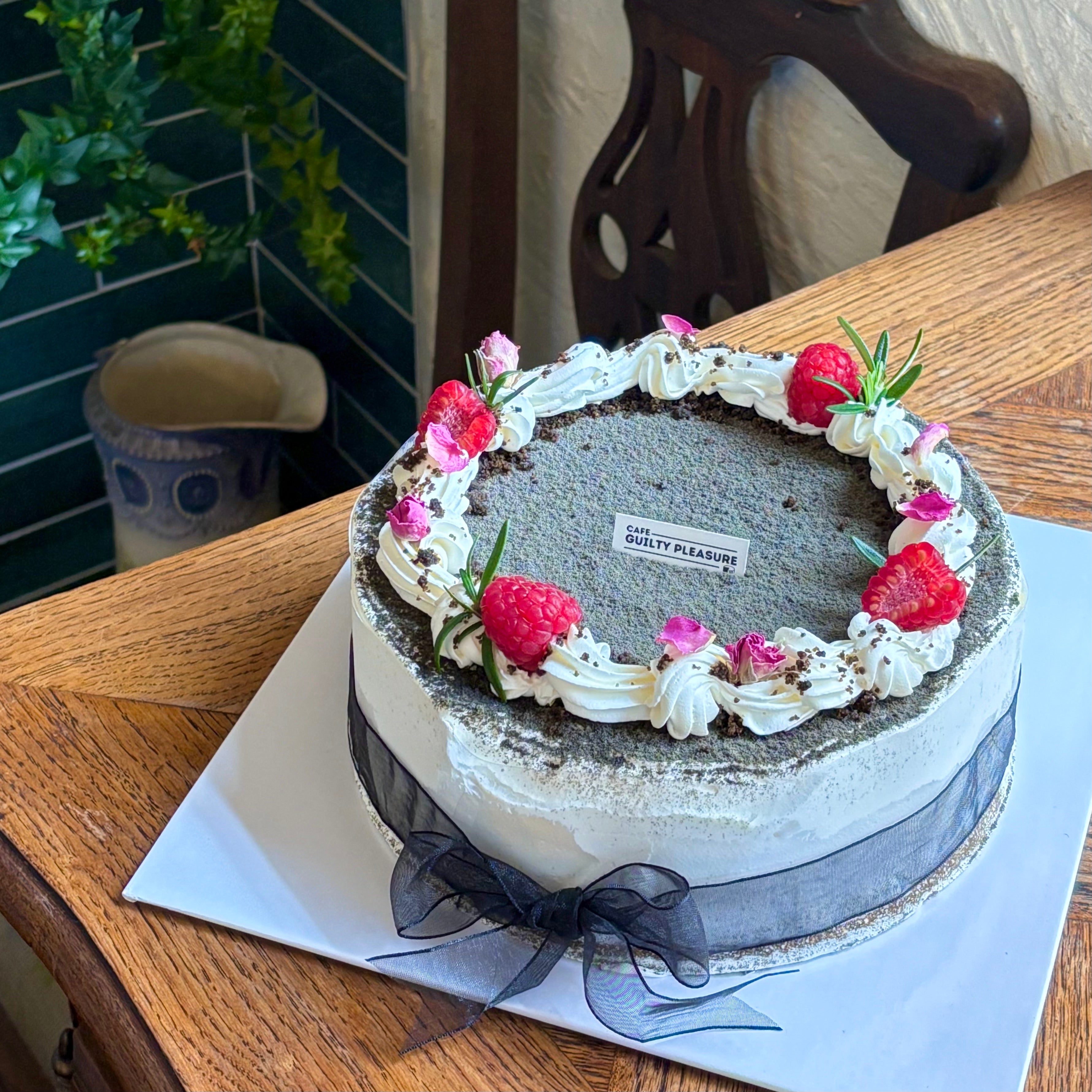 Black Sesame Chocolate Gateau Cake (Whole) | Cafe Guilty Pleasure