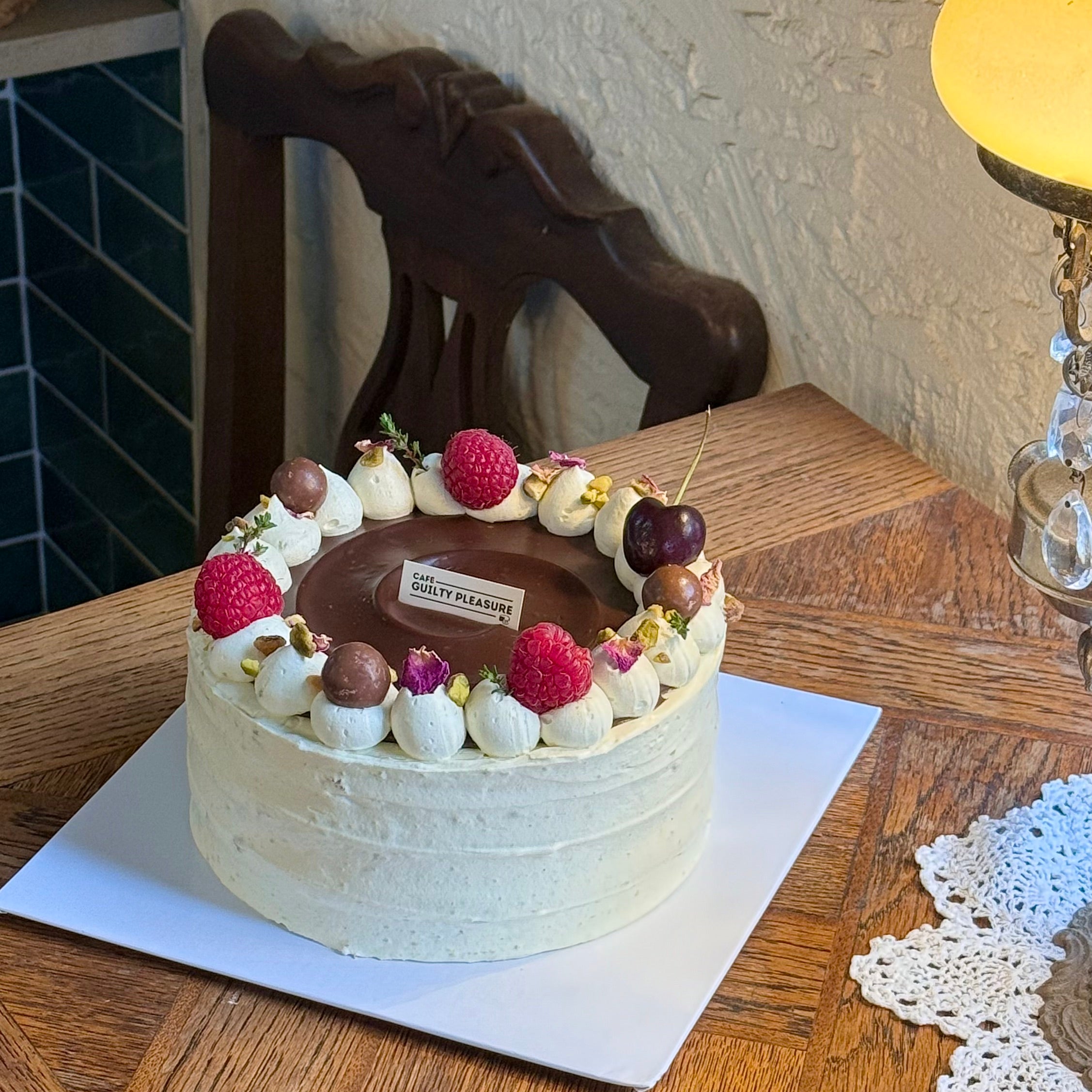 Chocolate Pistachio Cake (Whole) | Cafe Guilty Pleasure